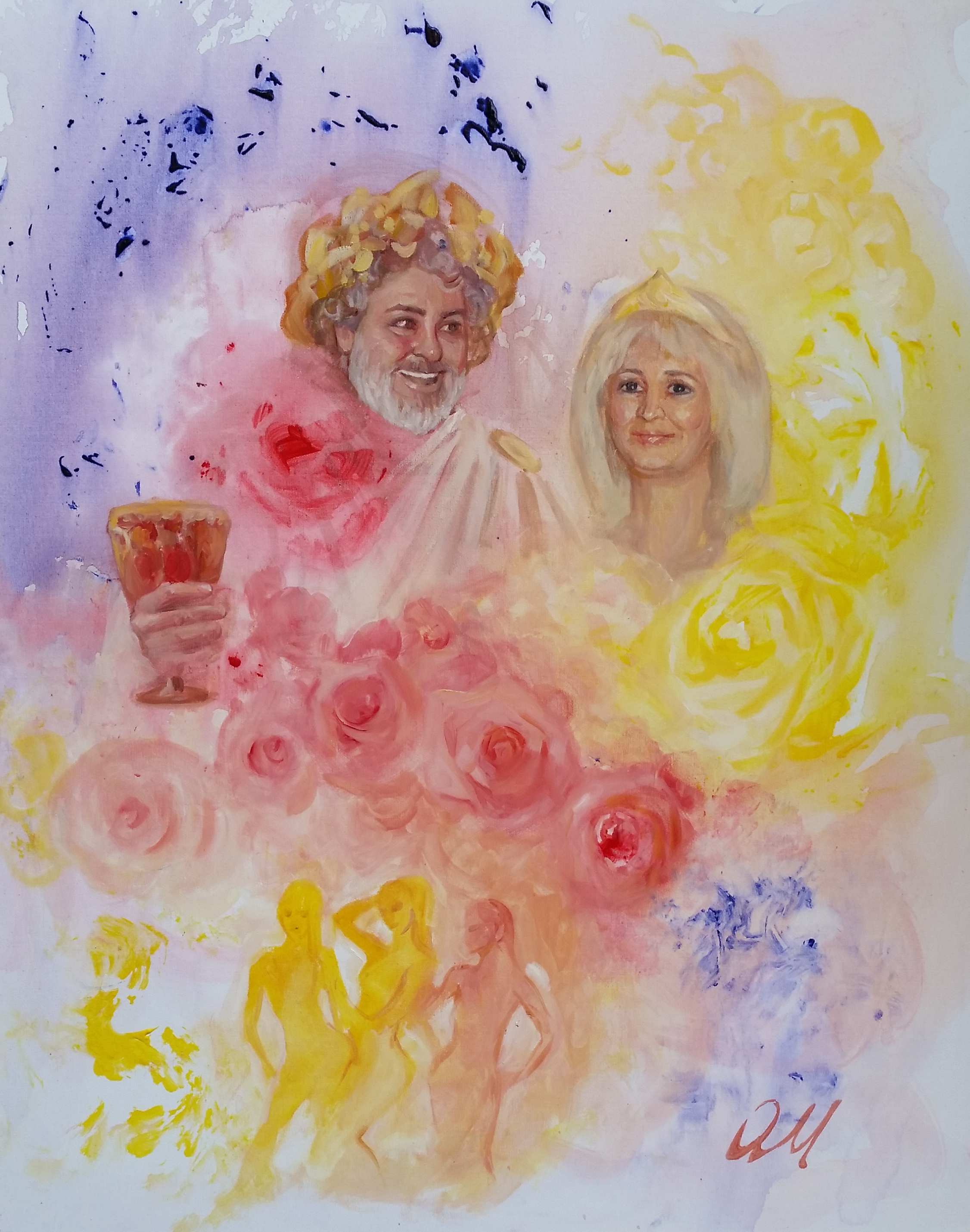 Doppletes Porträt im Stil Thrakischer König mit Königin. Auftragsarbeit