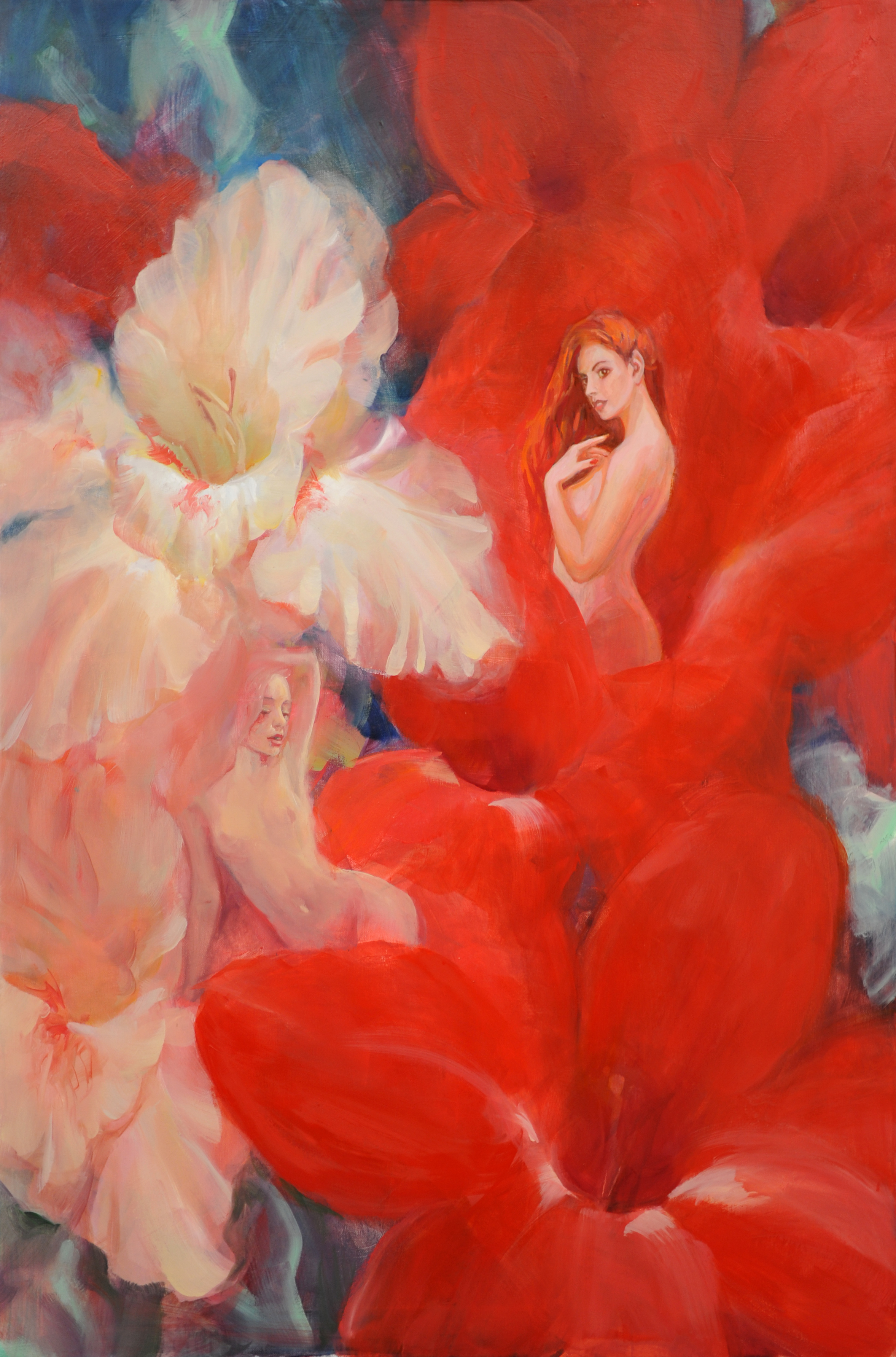 Zwei Nymphen detail 80 x 120