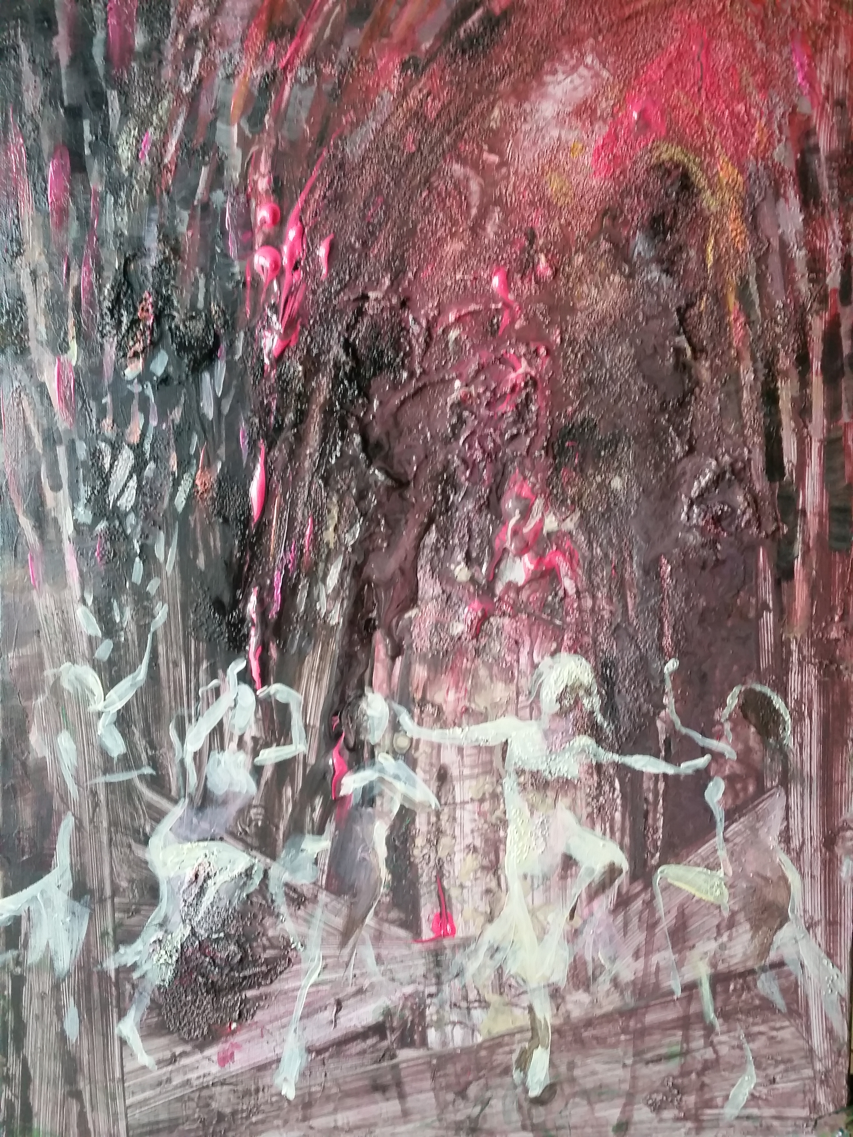 Tanz der Isodora Duncan Acryl 70 x 40